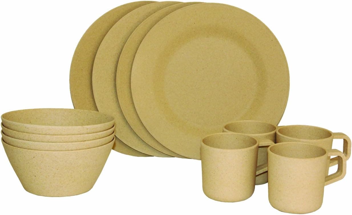 Texsport 4-Person Bamboo Pandaware Set
