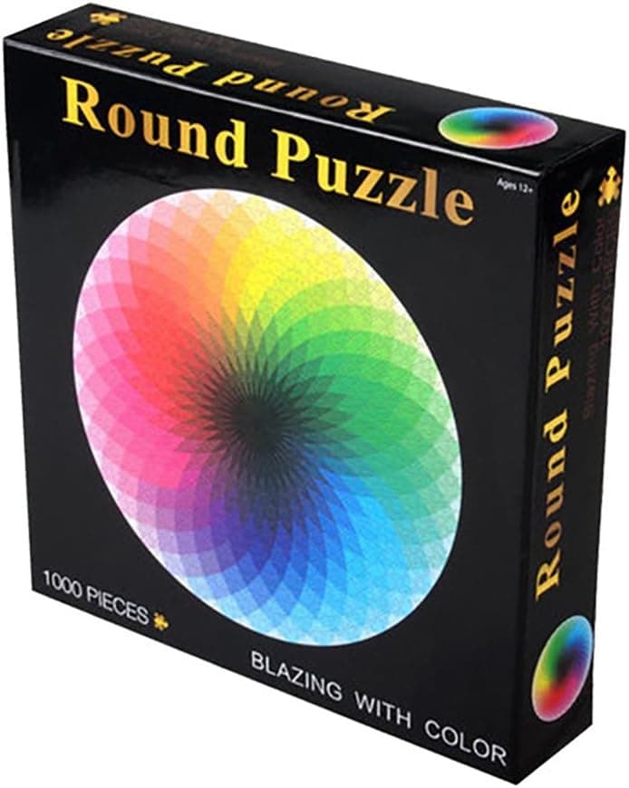 AKDSteel 1000 Piece Puzzles,Round Rainbows Gradient Puzzle Jigsaw Puzzle for Adult Difficult and Challenge Educational Stress Relief Toy for Adults Kids (Rainbow)