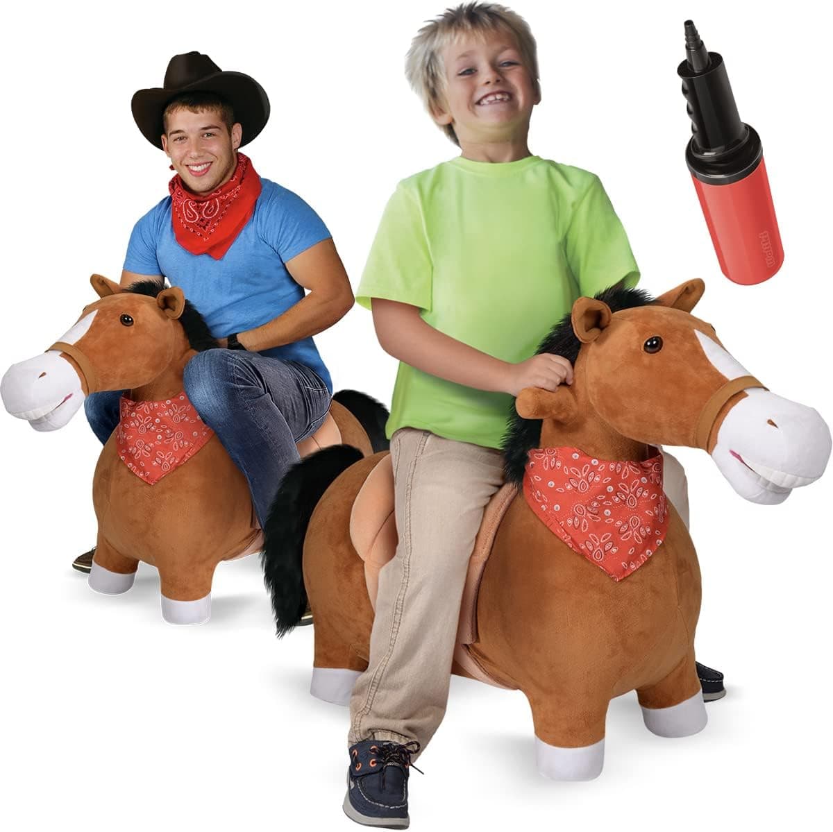 WALIKI Toys Large Size Bouncy Horse Hopper (Hopping Horse, Inflatable Ride-On Pony, Ridding Horse for Kids, Jumping Horse, Pump Included, Same Size As Rody Max)