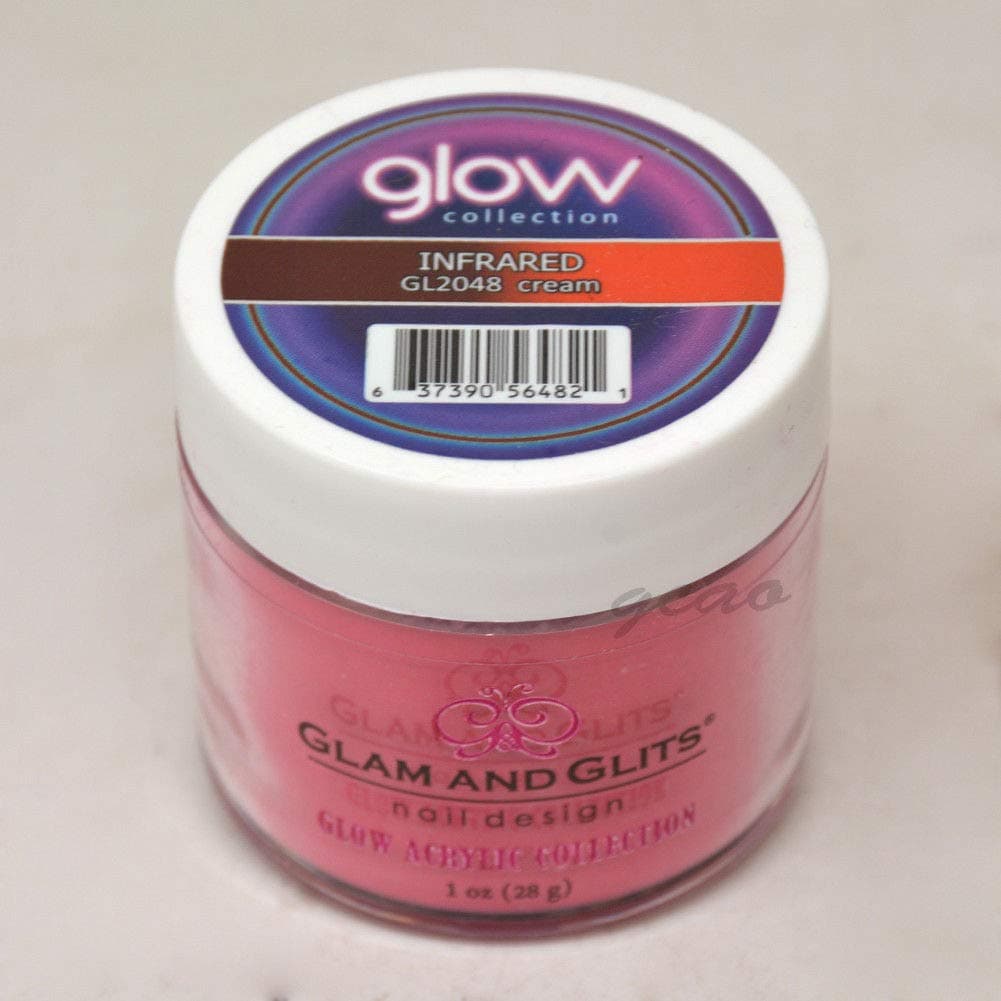 Glam and Glits ACRYLIC Glow in the Dark Dip Powder - Infrared 2048