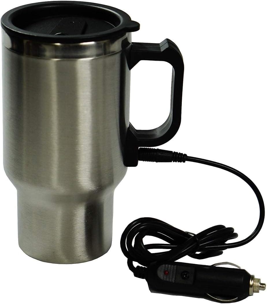 MODIN Coffee Car Mug Military Steel Travel Cup with Lid and Plastic Handle for Cold and Hot Drinks 15 Oz
