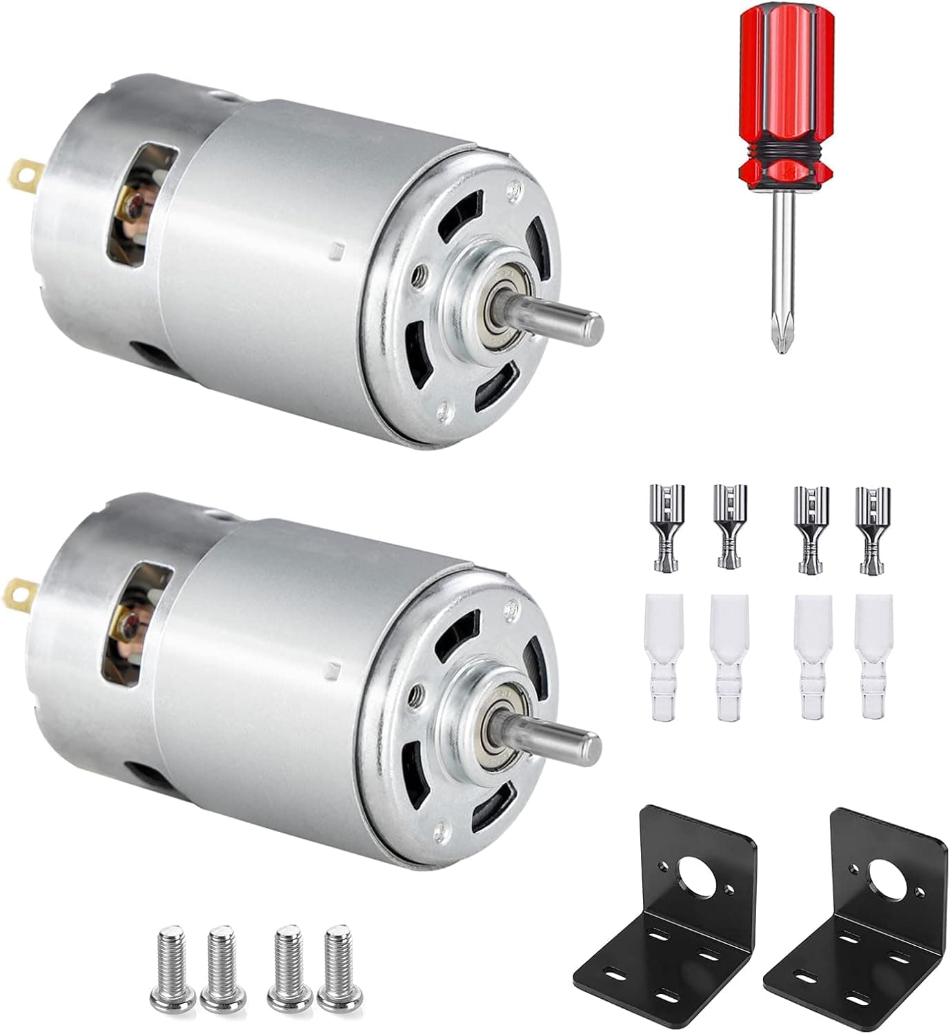 775 DC Motor DC 12V - 24V Max 10000RPM - 20000RPM Ball Bearing Large Torque High Power Low Noise Gear Motor Electronic Component Motor 2pcs