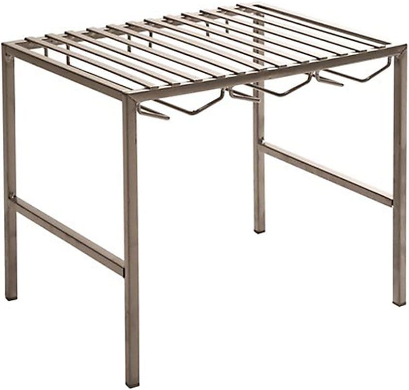 Seville Classics Stemware Holder & Shelf, Platinum