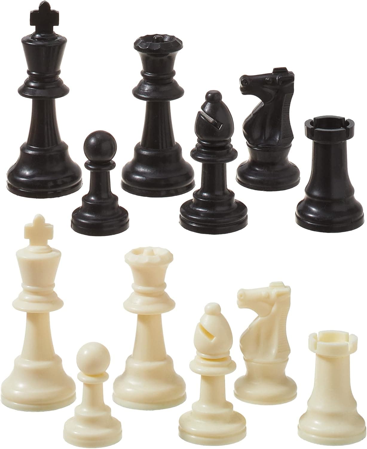Green Sky Weighted Tournament Chess Pieces for Chess Set, 7.5CM or 3" King, 32 Plastic Chess Pieces for Chess Game for Chess Board (Plastic)