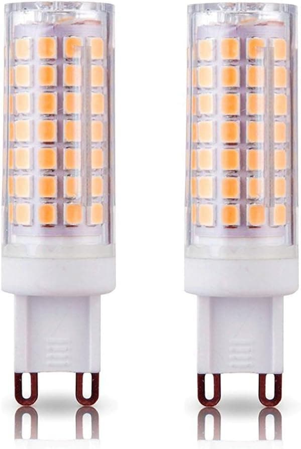 G9 LED Light Bi-pin Base, 8.5 Watt (75 Watt -100 Watt Halogen Equivalent) T4 JD Type LED G9 Bulb Corn Lamp - Fit for Crystal Chandelier, Ceiling Lamp Lighting (Pack of 2)