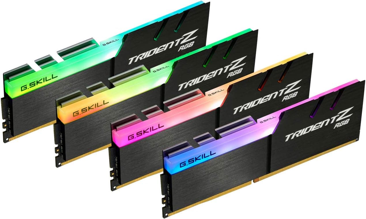 G.SKILL 32GB (4 x 8GB) TridentZ RGB Series DDR4 PC4-34100 4266MHz Desktop Memory Model F4-4266C17Q-32GTZR