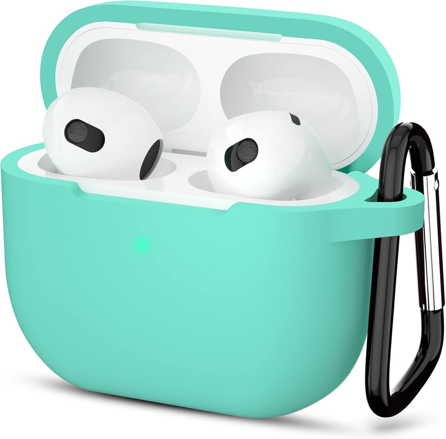 ATUAT AirPods 3 Case, Protective Silicone Cover for AirPods 3rd Generation Case 2021, Wireless Charging - Mint Green