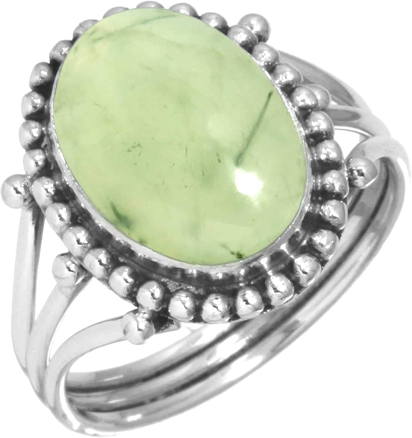 JEWELOPORIUM 925 Sterling Silver Handmade Ring for Women 10x14 Oval Gemstone Fashion Jewelry for Gift (99020_R)
