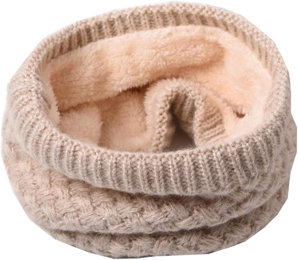 Chihom Winter Toddle Scarf for Big Boys Girls (8-16 Years) Teenagers Circle Scarf with Soft Fleece