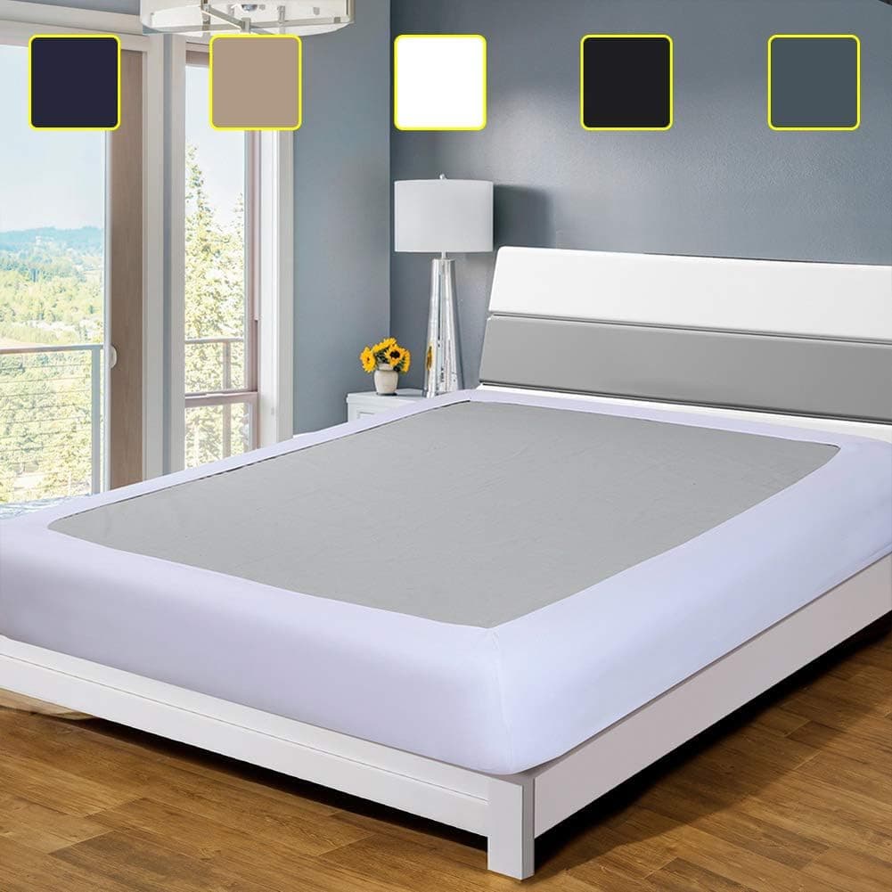 Twin Six Update Box Spring Cover, Premium Elastic Wrap Around Bed Skirt for Hotel/Home, Mattress Protector Encasement, White King/California King/Split King Size