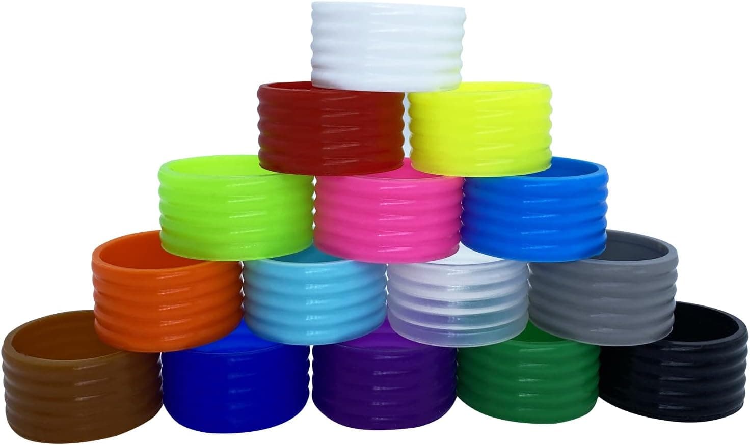 通用 Tennis Racket/Pickleball Paddle Silicone Ring/Tennis Racket Grip Bands 13 pcs - Hold Overgrip in Place - for Squash Racket, Racquetball, Pickleball Paddle, Baseball Bat Handle