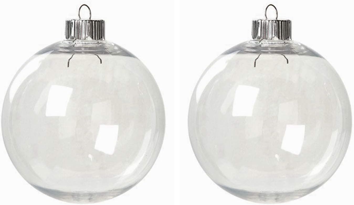 Darice Case of 32 Clear Plastic Round Ball Ornaments