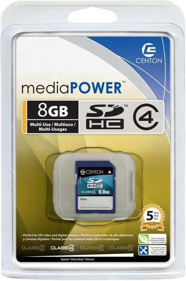 Centon 8GB Sd/sdhc Flash Memory Cards