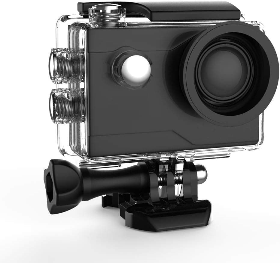 BOIFUN 4K 20MP Anti-Shake Underwater Action Sport Wi-Fi Camera with External Microphone Waterproof 40 Meters Remote Control and 20 Accessories (4k 16mp)