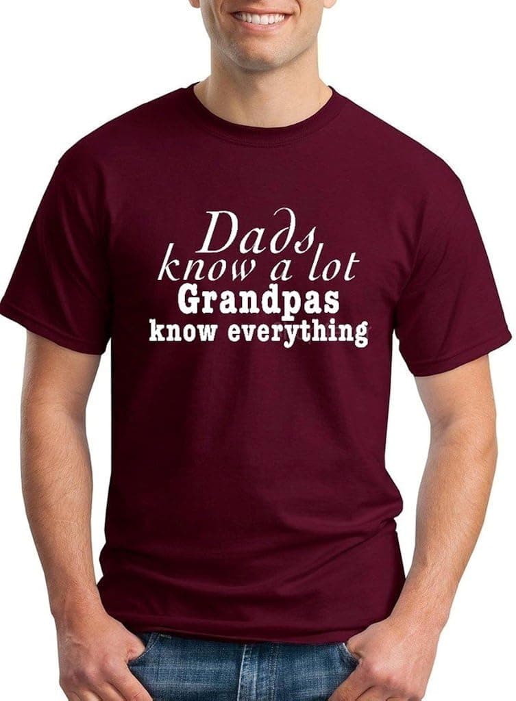 Shop4Ever Dad Knows A Lot Grandpa Knows Everything T-shirt Funny Shirts