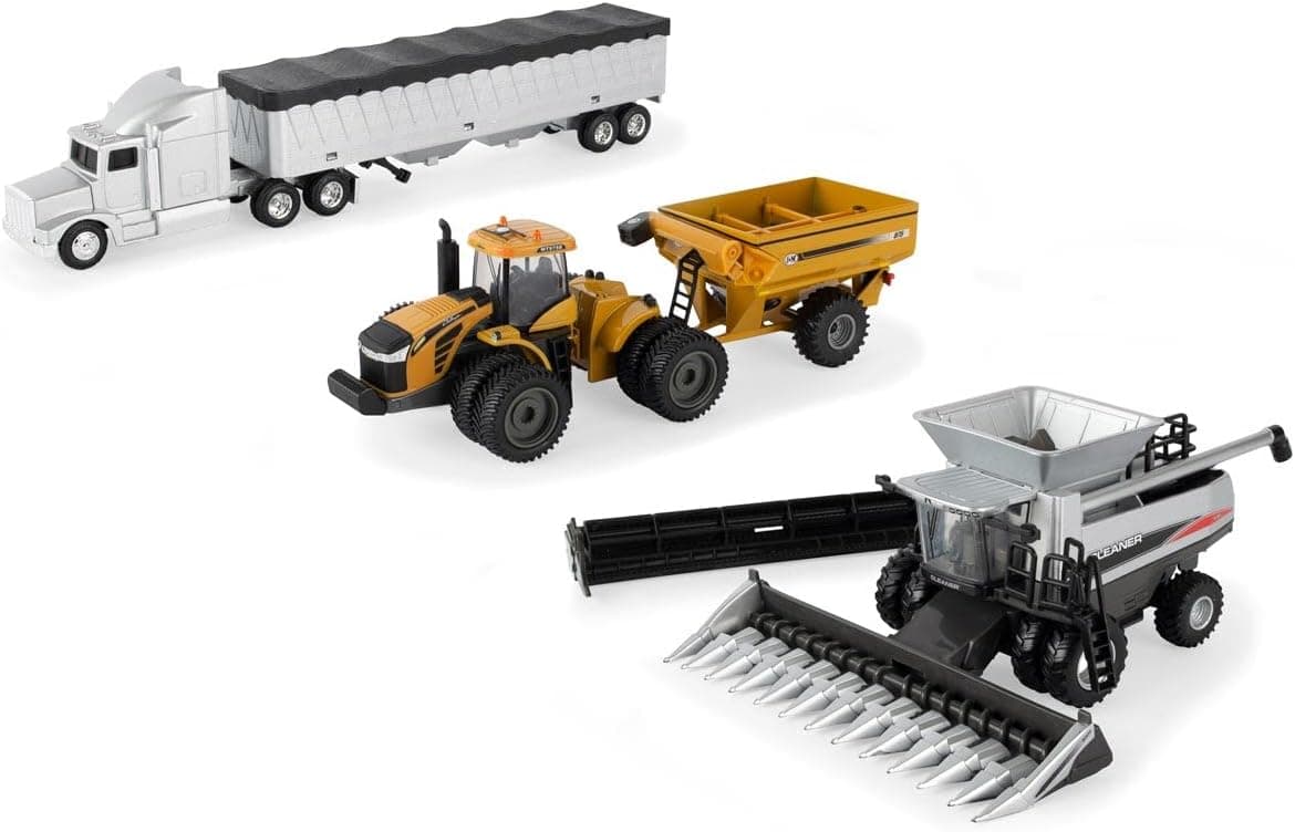 TOMY 1/64 AGCO 4 Piece Harvesting Set with Gleaner A86 Combine 16420