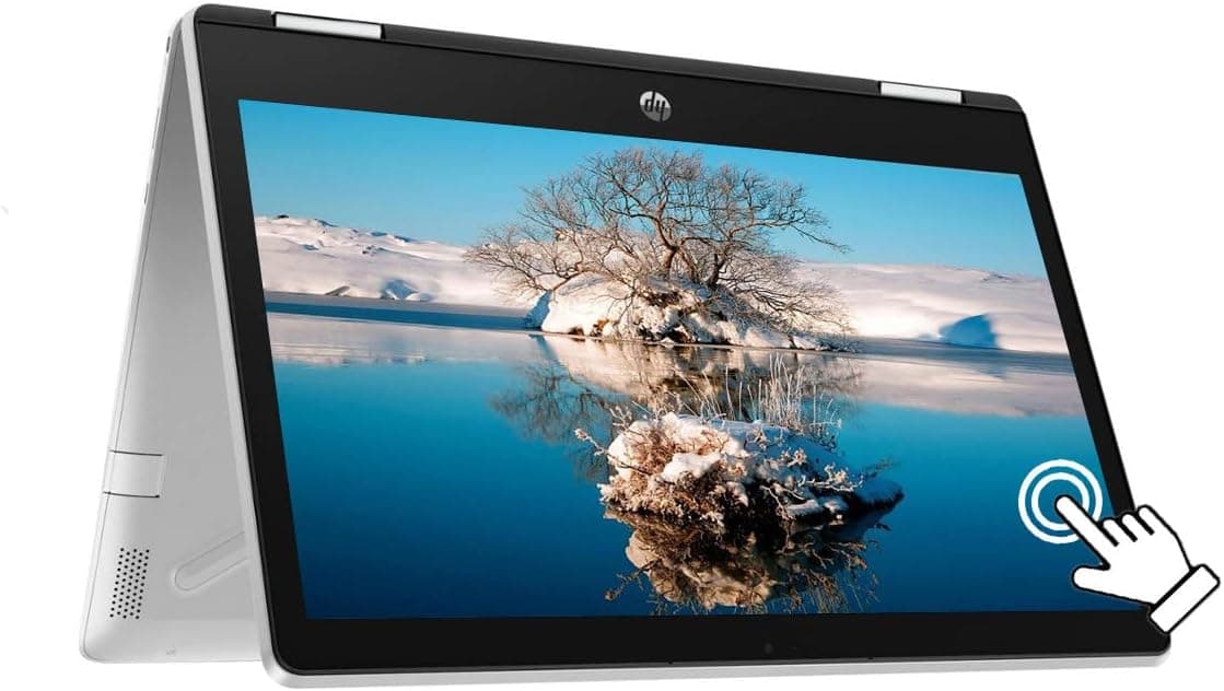 New HP Pavilion x360 2-in-1 11.6" HD Touchscreen Convertible Business Laptop, 4 Core Intel Pentium Silver N5030, 4GB DDR4, 256GB SSD, WiFi, Bluetooth, Windows 10 S, Natural Silver