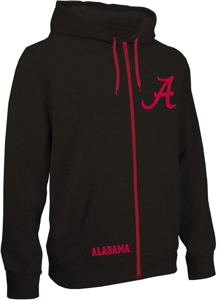 Elite Fan Shop NCAA Mens Zip Up Hoodie Sweatshirt Black