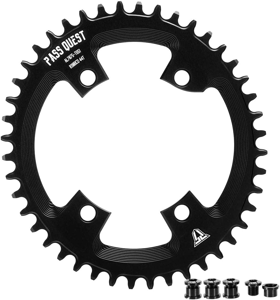 PASS QUEST 110BCD Road Bike Narrow Wide Chainring Bike Chainwheel Ultegra R7000 R8000 DA9100 (Oval, 44T)