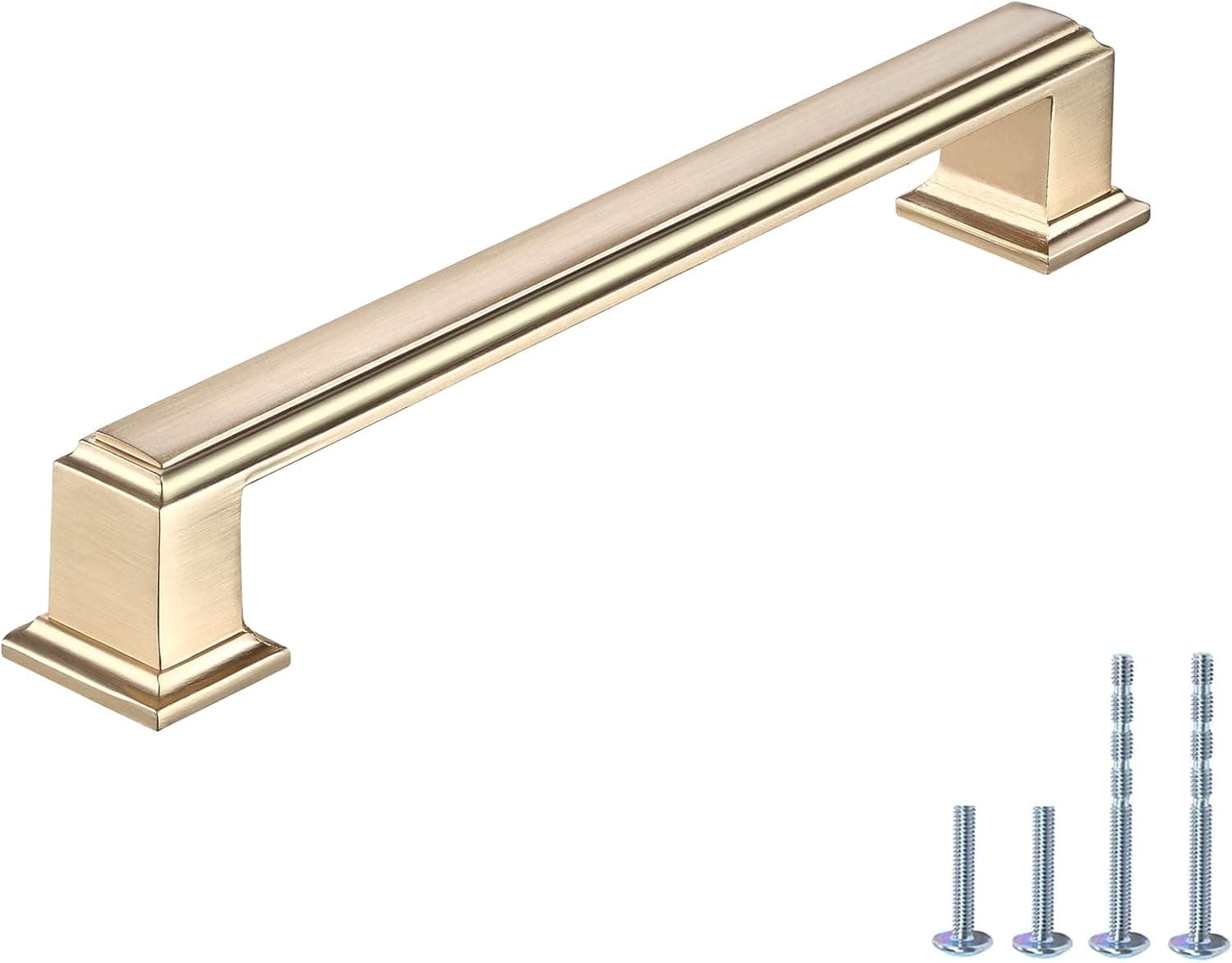 AITITAN 10 Pack Gold Cabinet Handles - 5 Inch Length (3.75 Inch Hole Center) Brushed Gold Cabinet Pulls Heavy Duty for Cupboard Door, Dresser Drawer, Wardrobe Hardware