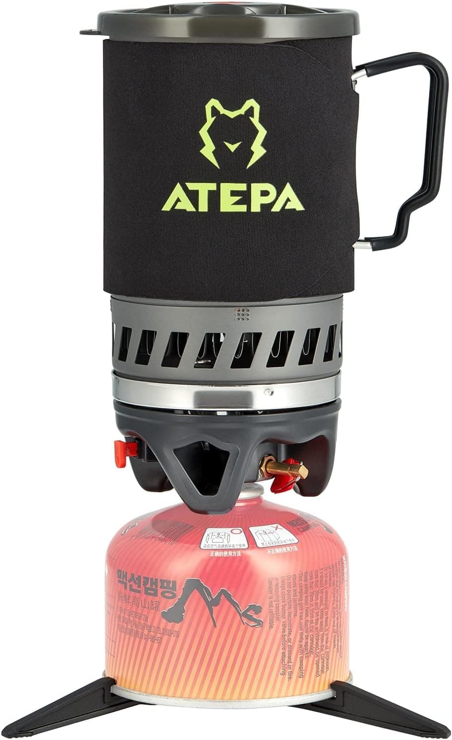 ATEPA Portable Backpacking Stove 0.9L/1.8L Lightweight Camping Stove Camp Gas Stoves for Outdoor Hiking Hunting Fishing