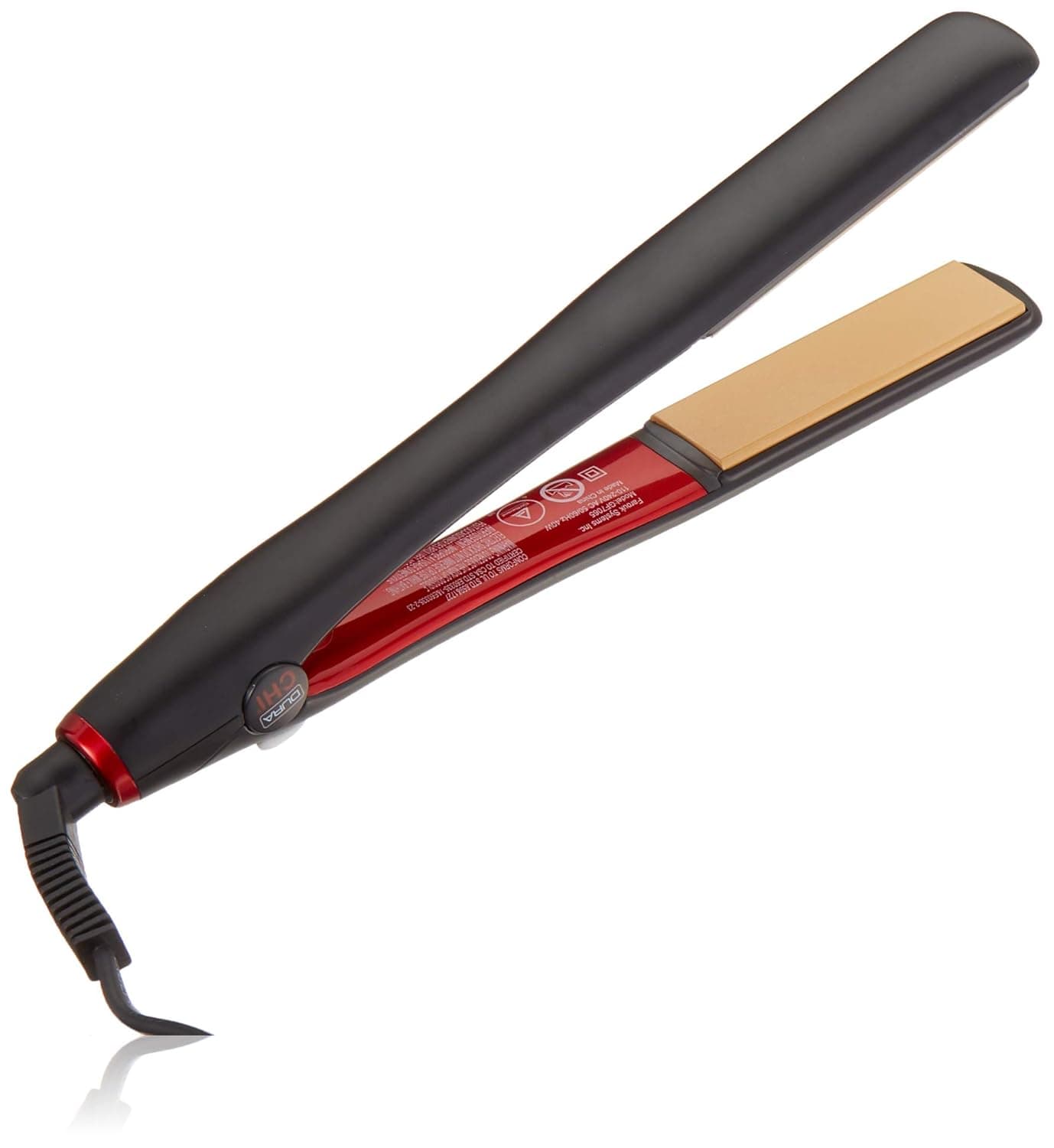 Dura CHI Hairstyling PROFESSIONAL 1" Iron with digital controls and extended 4" ceramic & titanium infused floating plates