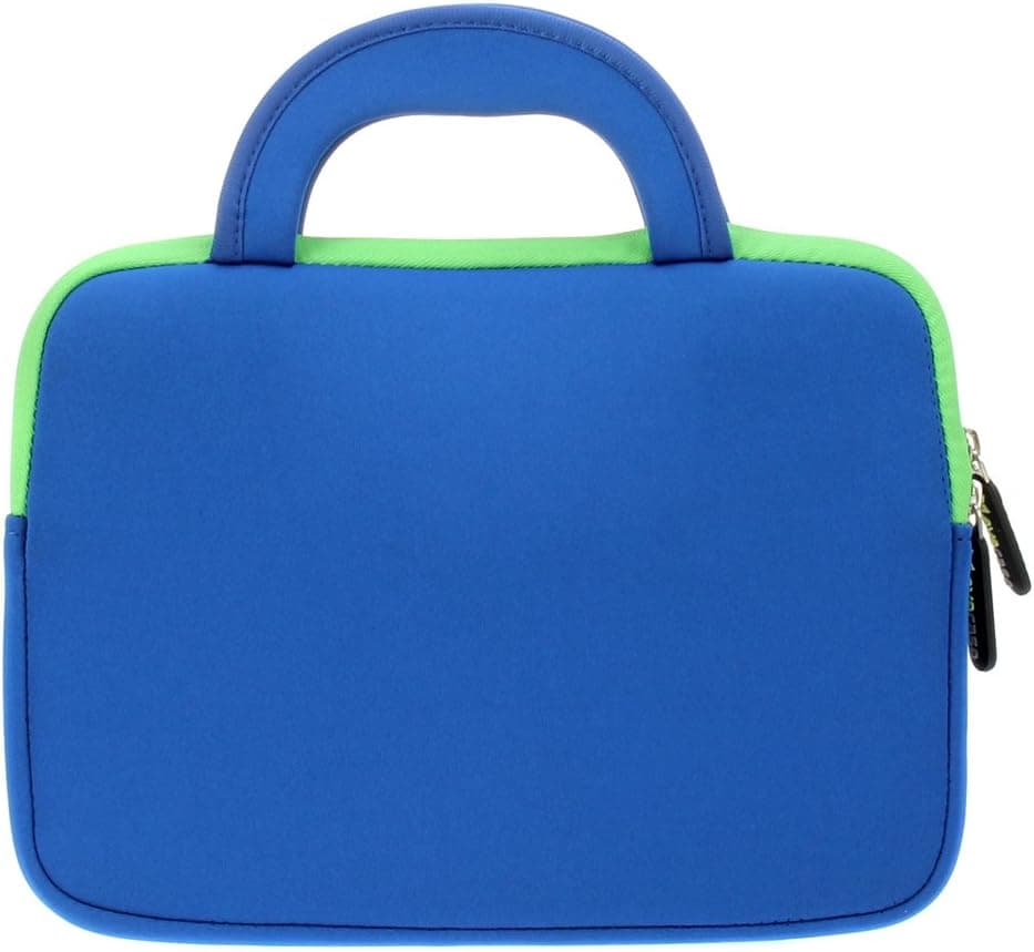 Evecase Protective Travel Carrying Neoprene Sleeve Case with Pocket and Handle for Dragon Touch 8.9 -10.1 Touchscreen Tablet - Blue
