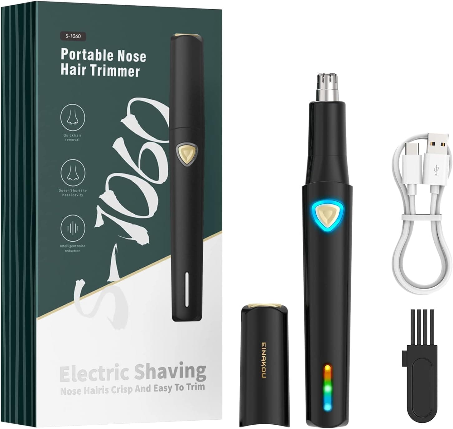 Rechargeable Ear and Nose Hair Trimmer for Men Women Hair Clippers for Men Eyebrow Trimmer for Women Nose Shaper Facial Hair Remover