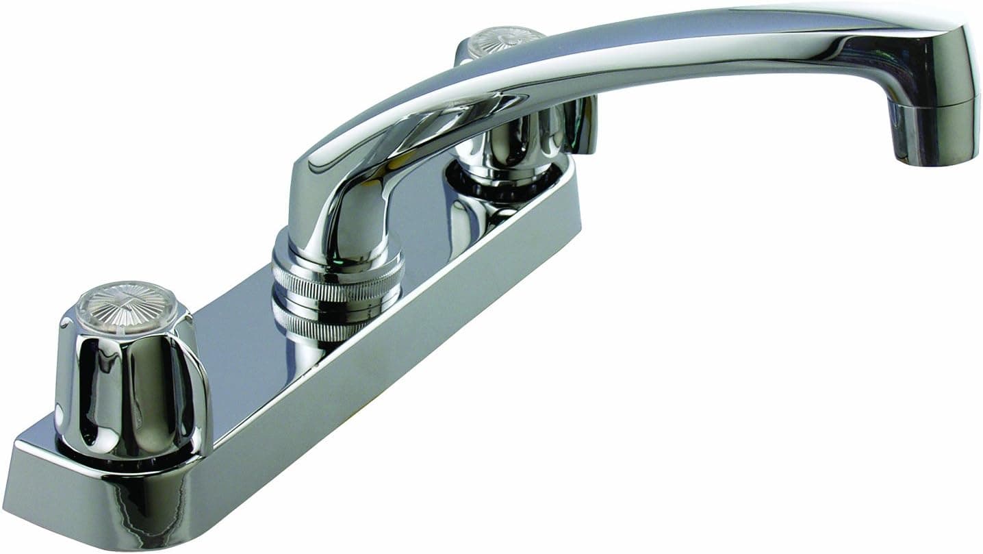 AquaPlumb 1812101 Chrome-Plated Heavy Pattern 2-Handle Kitchen Faucet