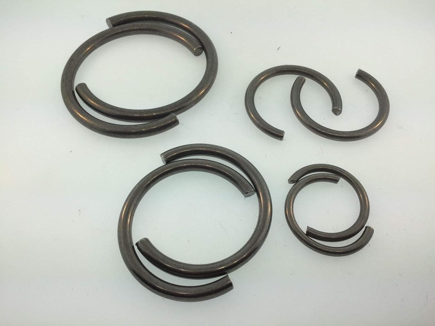 KEVNATSS Set of 8 Antique Clock Repair Mainspring C Clamps 4 Sizes