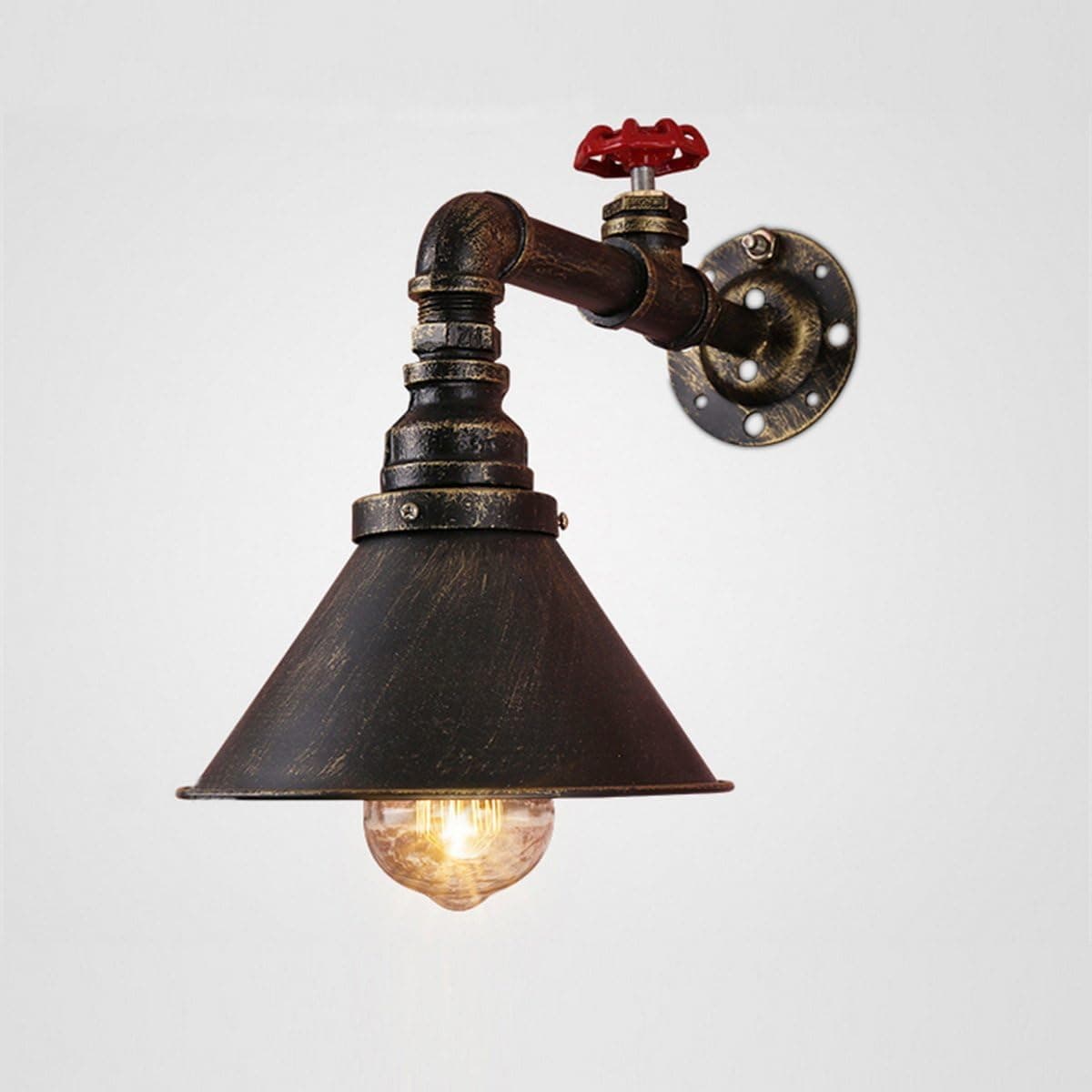 LightInTheBox Water Pipe Wall Lights Retro Industrial Style Creative Country Metal Restaurant Cafe Bars Bar Table Wall Sconces Lamp Fixture