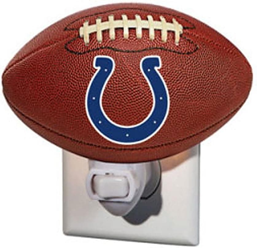 Evergreen NFL/NHL Glass Night Light (Indianapolis Colts Football)