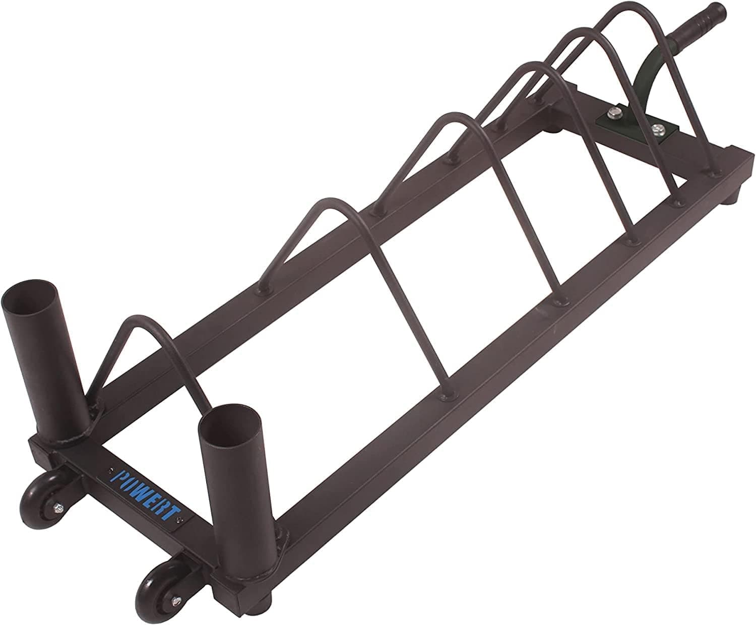 Barbell Plate Rack |Horizontal Olympic Bar Storage Rack |Weight Plates Holder with Handle and Wheels-800 lbs Capacity