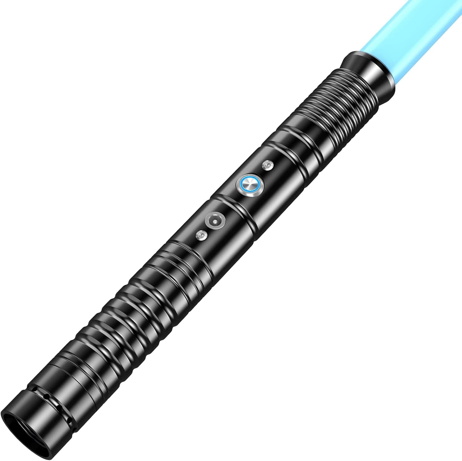 Lorsaberus Lightsaber, Metal Hilt RGB 12 Color 3 Sound Mode Changeable Light Saber for Kids Teen, FX Dueling Light Sabers for Birthday Valentine's Day Gifts, Light Sword 1 Pack (Black)