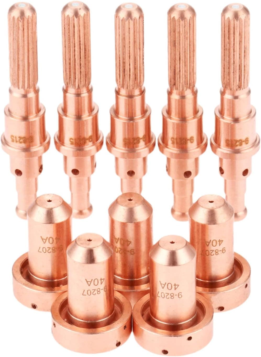 ORWIZ Plasma Cutter Consumables Kit, 5Pcs 9-8207 Cutting Nozzles Tips & 5Pcs 9-8215 Electrodes Compatible with SL60/100 Thermal Dynamics Plasma Cutting Torch