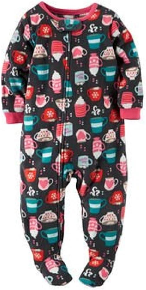 Carter's Big-girls' 1 Pc Fleece Footed Blanket Sleeper Pajamas (4, Chocolate)