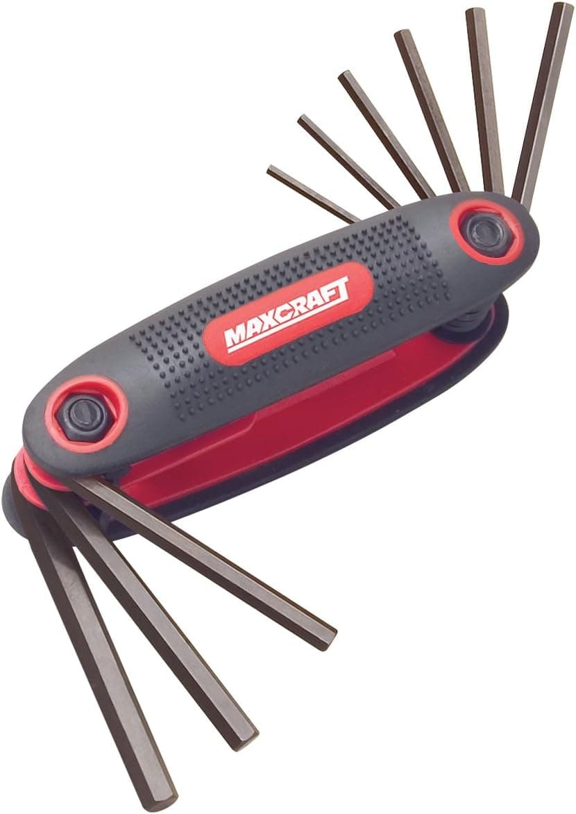 Maxcraft 60171 Folding Hex Key Wrench, SAE, 9-Piece