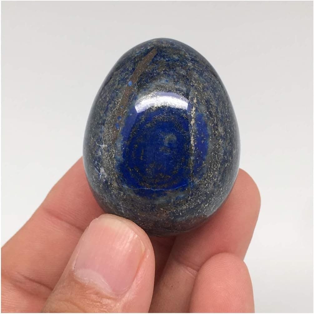 WatanGems 68.6g, 1.6" x 1.3" Inch, Natural Lapis Lazuli Egg Gemstones Smooth Shiny Polished @Afghanistan, LE122