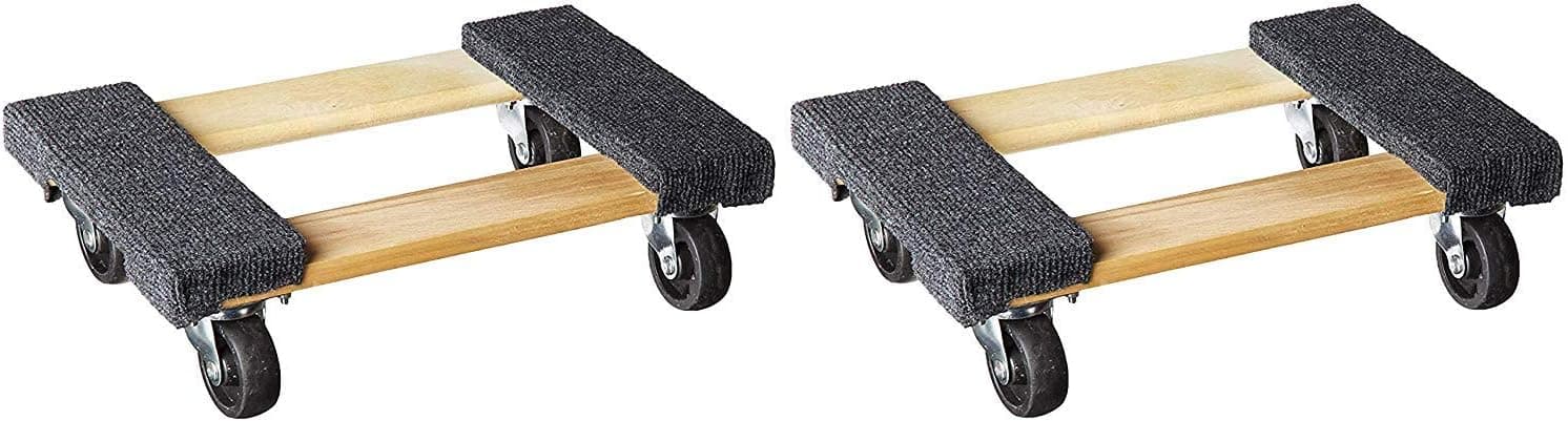 TruePower 2 Pack Furniture Moving Dolly 12" x 18" Movers Heavy Duty Caster Appliance PRO!