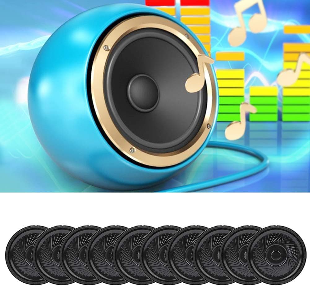 AMONIDA 45mm Audio Speaker, 0.5W 8Ω Round Speaker, Small Speaker for DIY Home Audiovisual Equipment, Electric Toys Radio