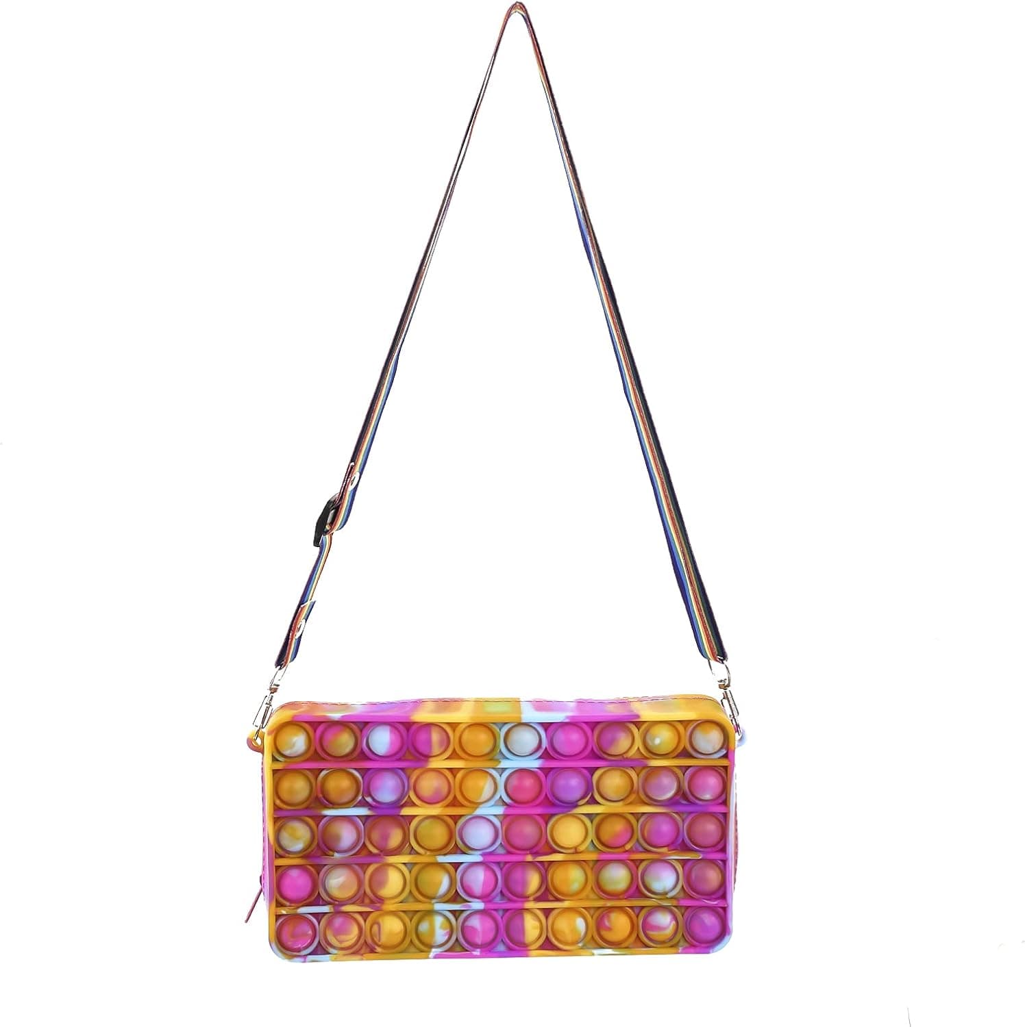 Crossbody Bags for Women Girls, Push Bubble Its Sensory Pop Fidget Toy Crossbody Handbags Relieve Stress