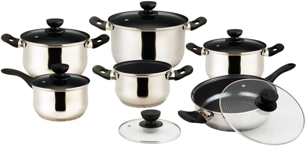 Vieste Series Stainless Steel 12-Piece Cookware Set