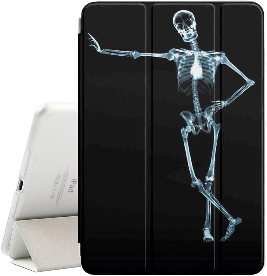 STPlus Skeleton Skull X-Ray Funny Smart Cover With Back Case + Auto Sleep/Wake Funtion + Stand for Apple iPad Air 2