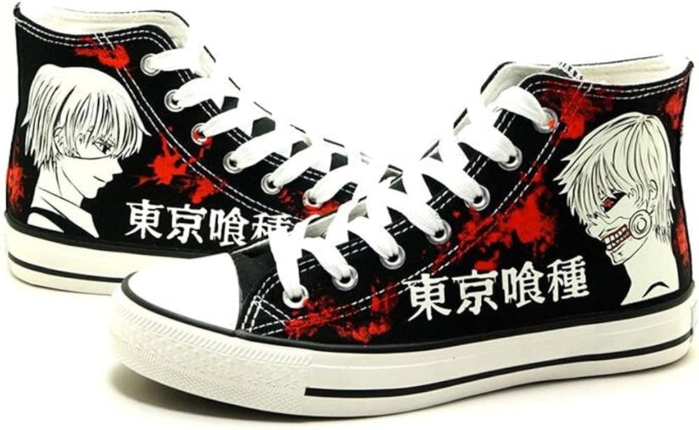 Telacos Tokyo Ghoul Kaneki Ken Cosplay Shoes Canvas Shoes Sneakers Luminous 1