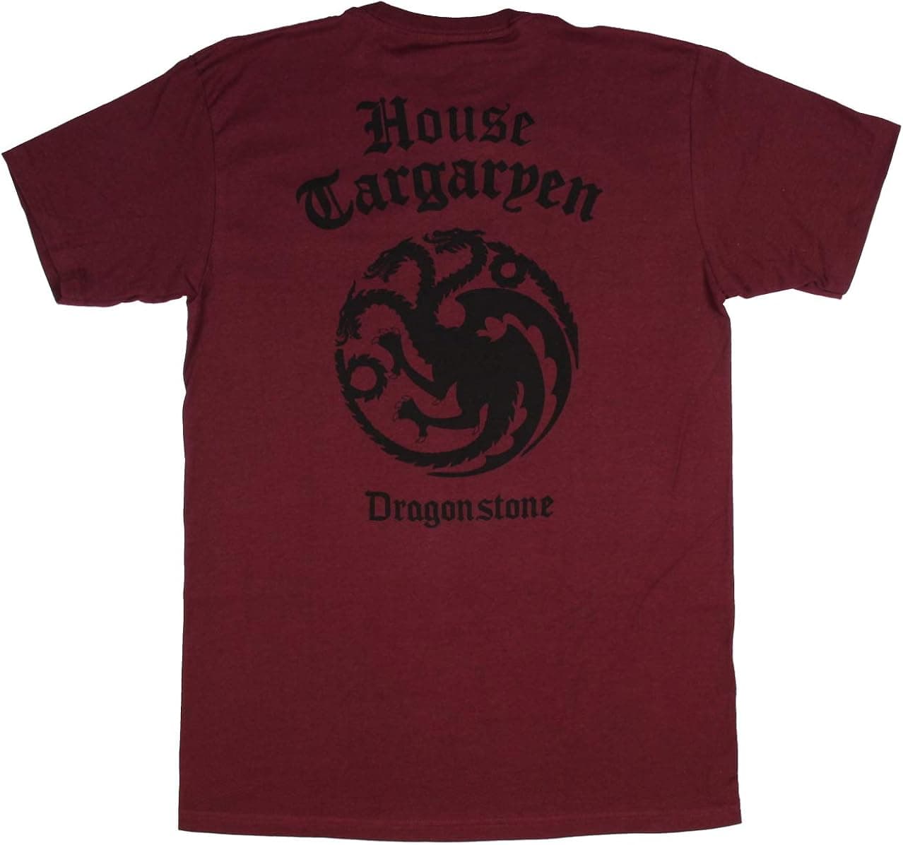 Game of Thrones Shirt Men's House Targaryen of Dragonstone T-Shirt (Maroon, X-Large)