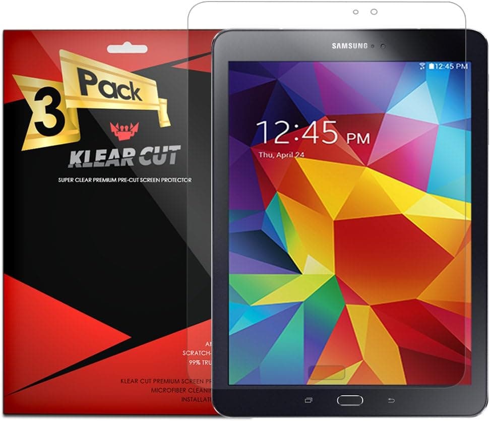Samsung Galaxy Tab S2 9.7 Screen Protector [3-Pack], Klear Cut High Definition Clear Screen Protector for Samsung Galaxy Tab S2 9.7 (WIFI/LTE Compatible) PET Film Anti-Bubble Shield