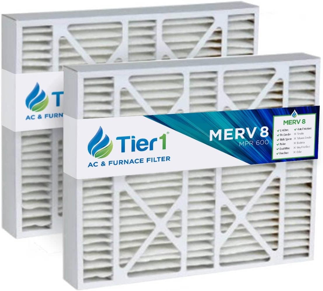 Tier1 20x25x5 MERV 8 Replacement for Trion/Air Bear 259112-102 & 255649-102 Air Filter 2 Pack