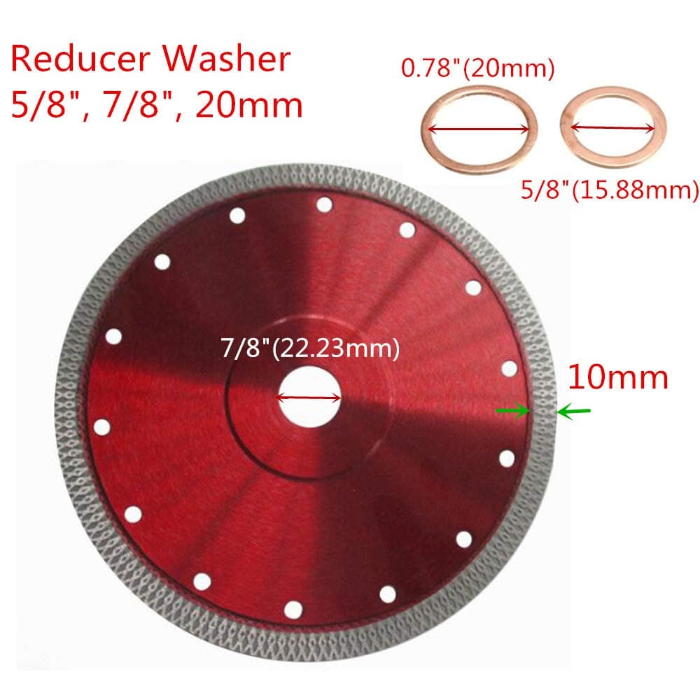 Tile Blade 4 inch,Stylish Y&I Porcelain Blade Super Thin Ceramic Diamond Saw Blades for Grinder Dry or Wet Tile Cutter Disc With Adapter 7/8",20mm,5/8 Inch Abor (4 inch)