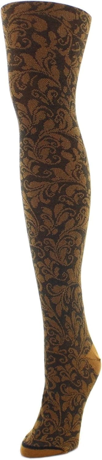 MeMoi Fall Fashion Flirtatious Filigree Sweater Tights