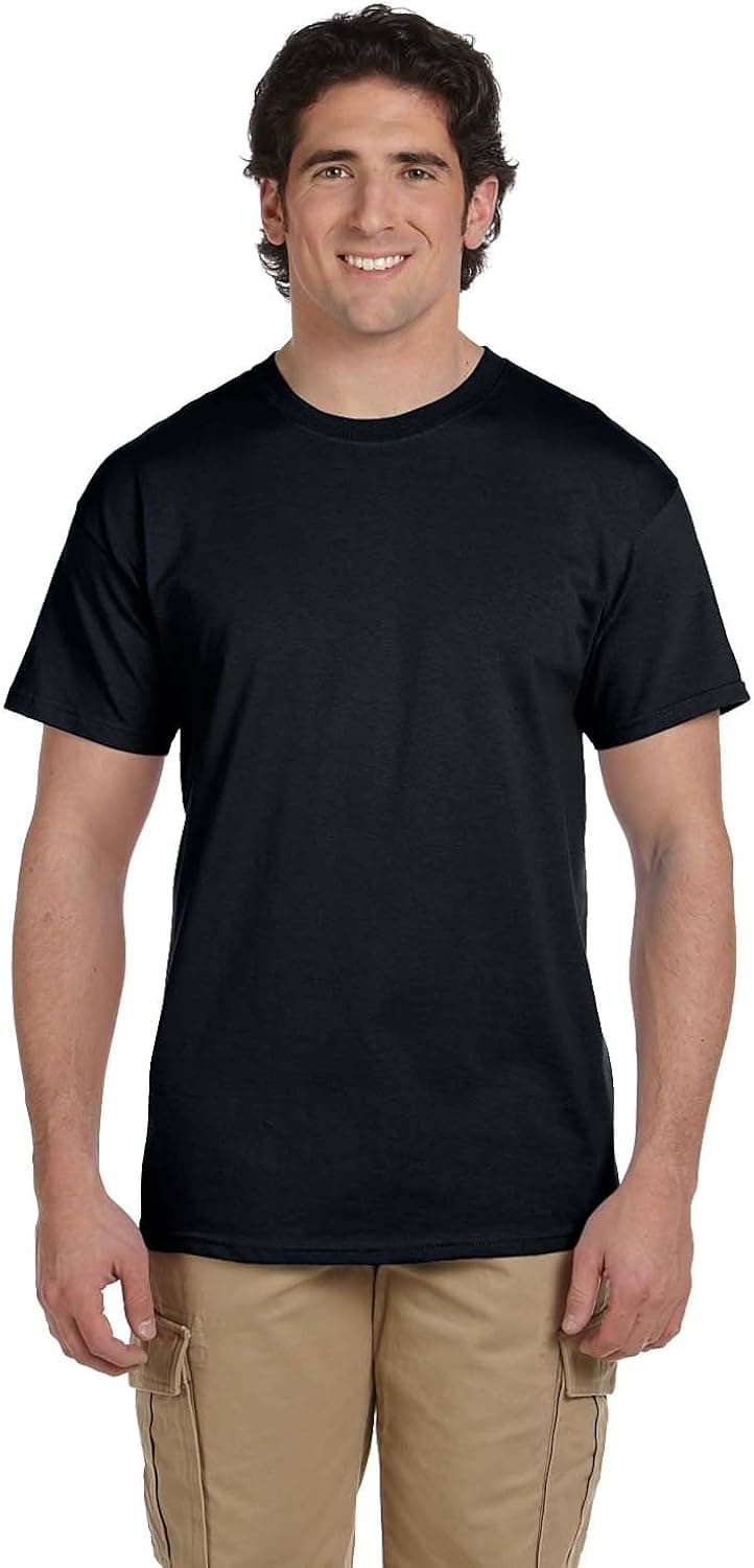 Hanes Men'S 50/50 Comfortblend Ecosmart T-Shirt - Black - Xl-UMTS5170-6PK